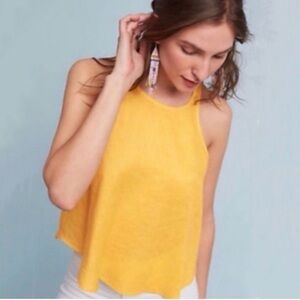 Maeve yellow linen tank top